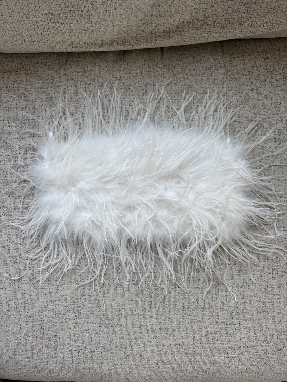 Lamarque Zania White Feather Crop Top
